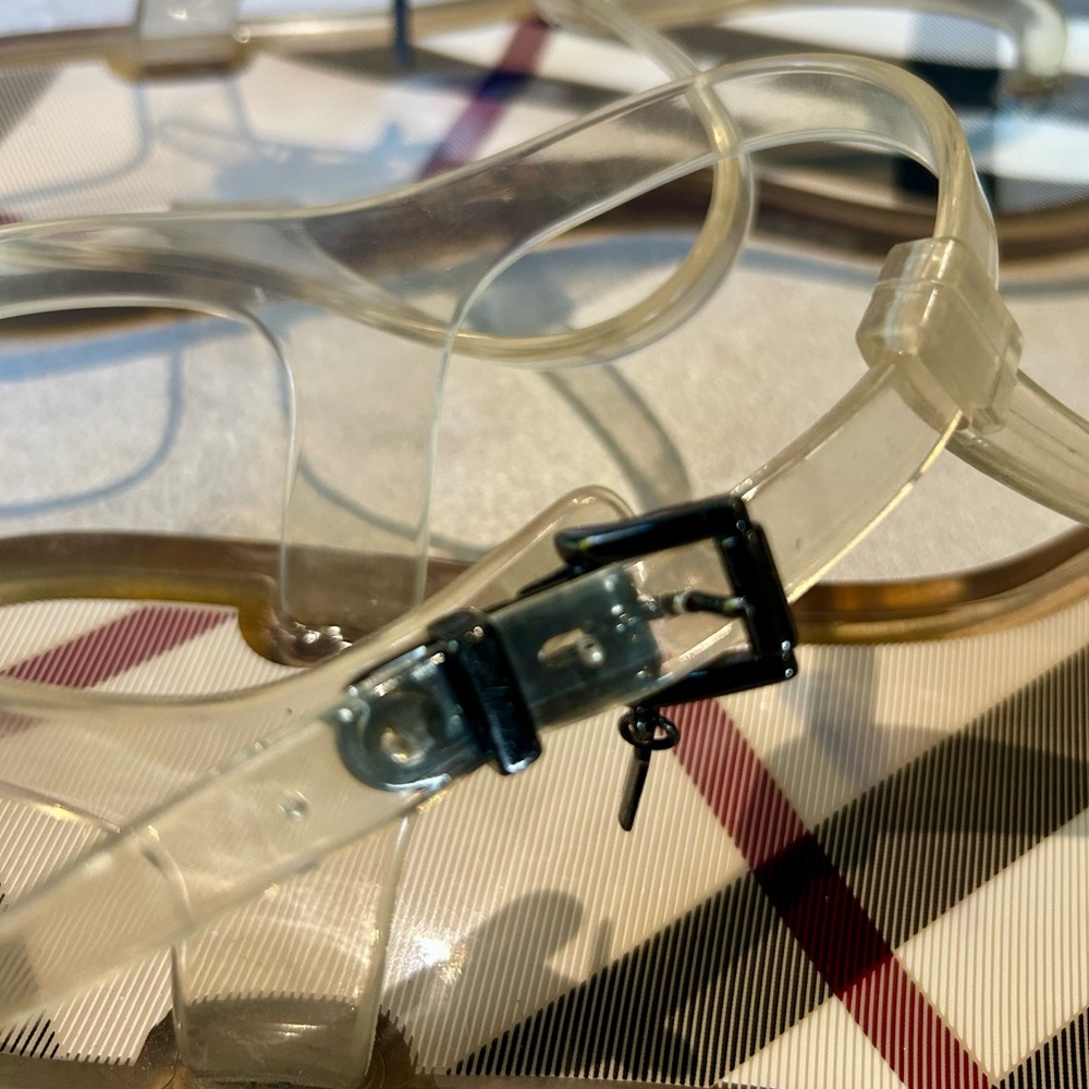 Burberry Jelly Plaid T Strap Sandals - Picture 3 of 4